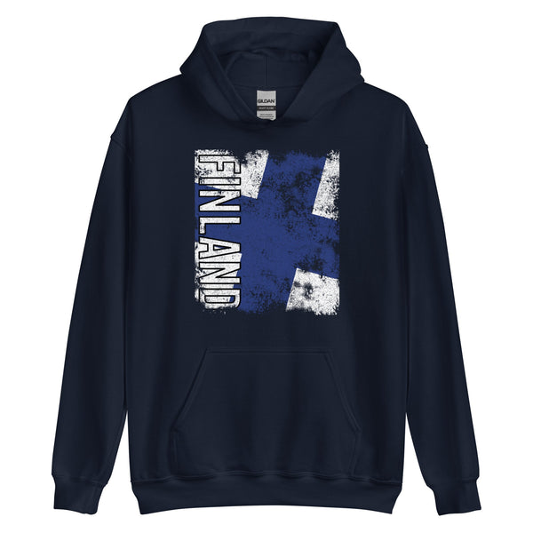 Finland Flag - Distressed Flag Hoodie