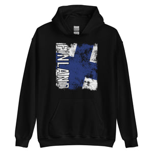 Finland Flag - Distressed Flag Hoodie