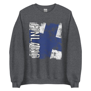 Finland Flag - Distressed Flag Sweatshirt