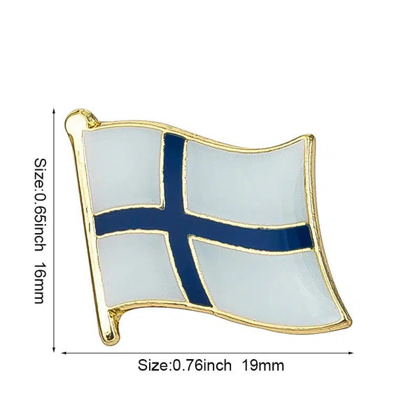 Finland Flag Lapel Pin - Enamel Pin Flag