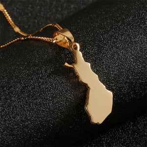 Finland Map Necklace