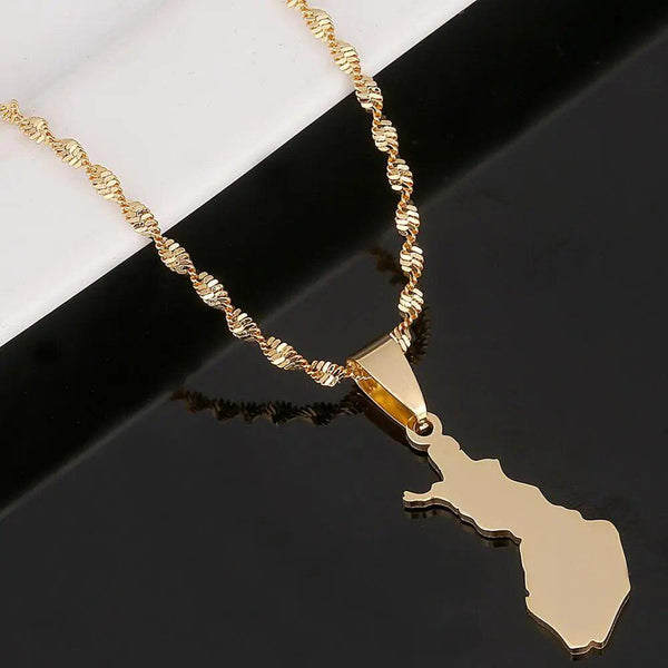 Finland Map Necklace