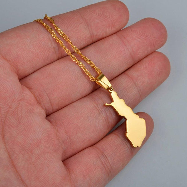 Finland Map Necklace