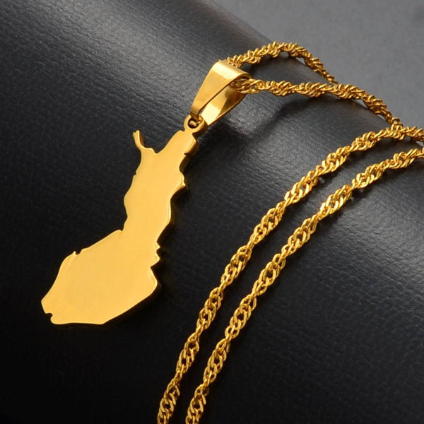 Finland Map Necklace