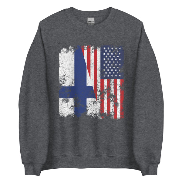 Finland USA Flag - Half American Sweatshirt