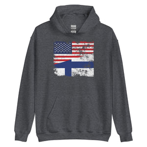 Finland USA Flag Hoodie