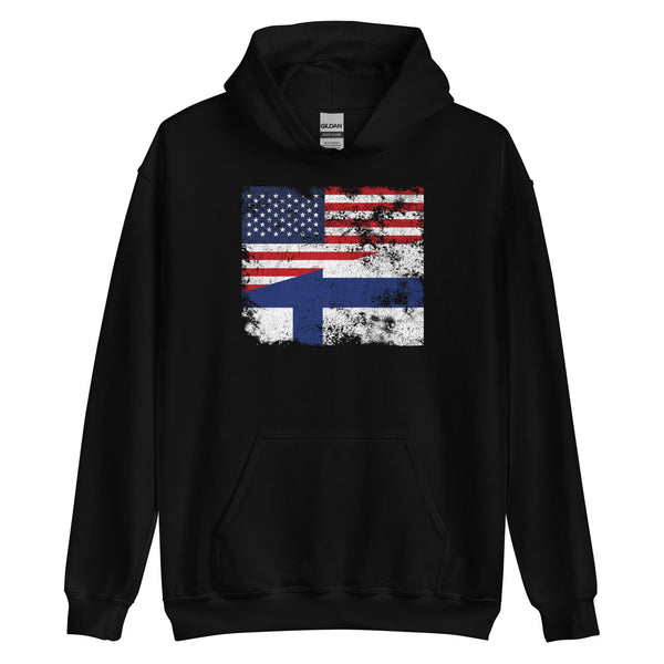 Finland USA Flag Hoodie