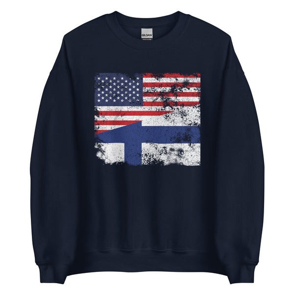 Finland USA Flag Sweatshirt