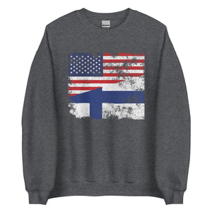 Finland USA Flag Sweatshirt