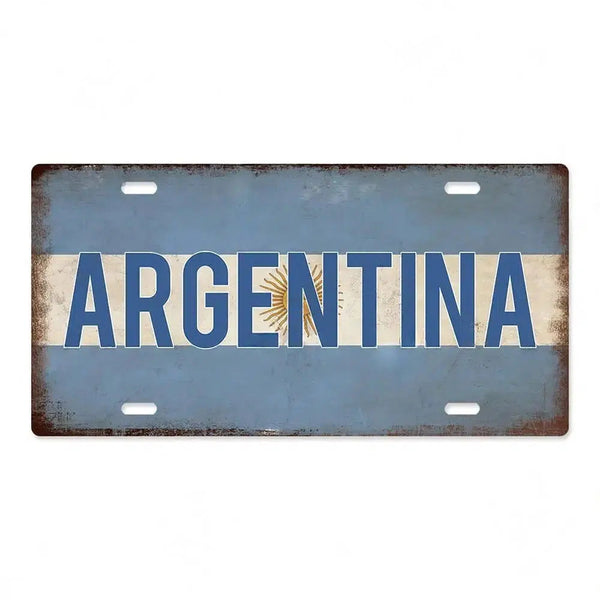 Flag License Plate Collection - Decorative Metal Tin Signs