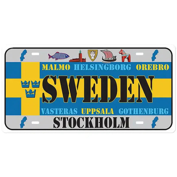 Flag License Plate Collection - Decorative Metal Tin Signs