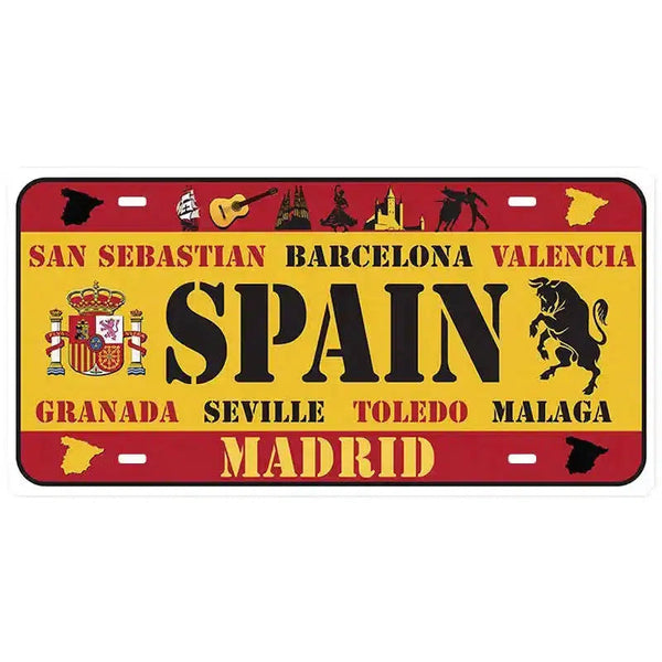 Flag License Plate Collection - Decorative Metal Tin Signs