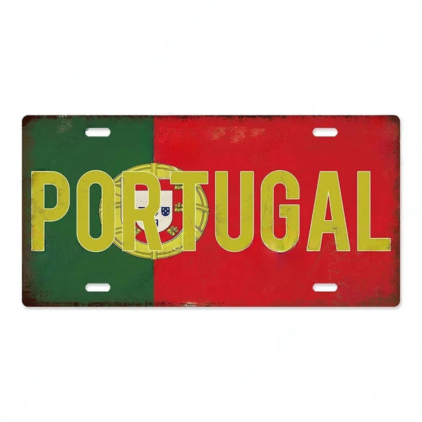 Flag License Plate Collection - Decorative Metal Tin Signs