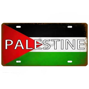 Flag License Plate Collection - Decorative Metal Tin Signs