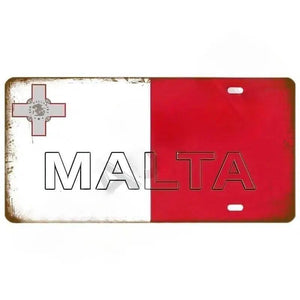 Flag License Plate Collection - Decorative Metal Tin Signs