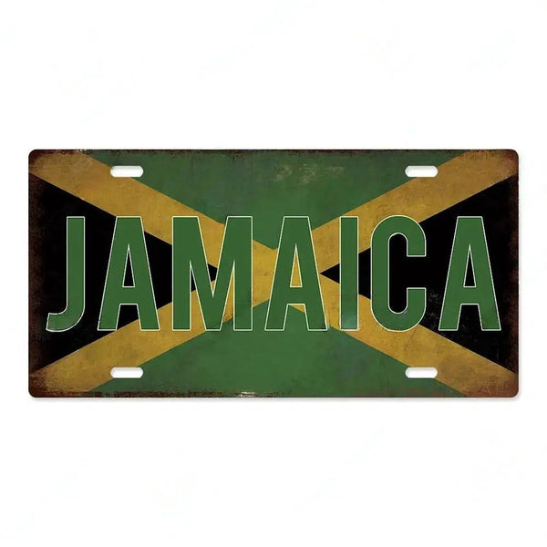 Flag License Plate Collection - Decorative Metal Tin Signs