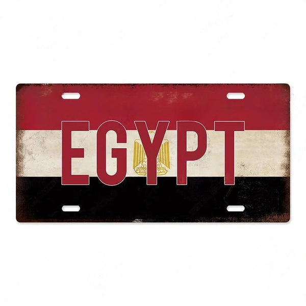 Flag License Plate Collection - Decorative Metal Tin Signs