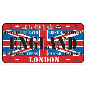 Flag License Plate Collection - Decorative Metal Tin Signs