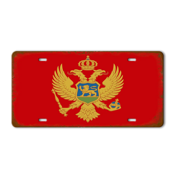 Flag License Plate Collection - Decorative Metal Tin Signs