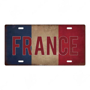 Flag License Plate Collection - Decorative Metal Tin Signs