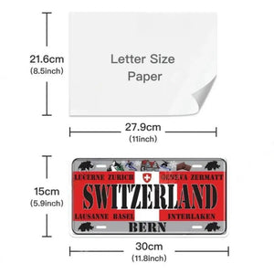 Flag License Plate Collection - Decorative Metal Tin Signs