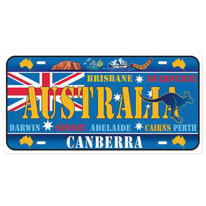 Flag License Plate Collection - Decorative Metal Tin Signs