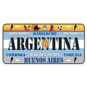 Flag License Plate Collection - Decorative Metal Tin Signs