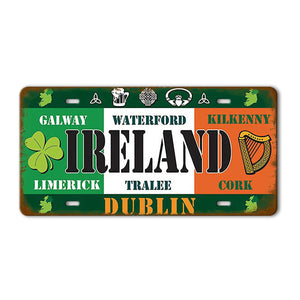 Flag License Plate Collection - Decorative Metal Tin Signs