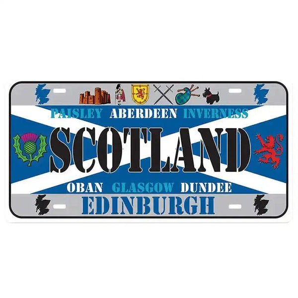 Flag License Plate Collection - Decorative Metal Tin Signs