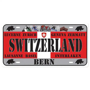 Flag License Plate Collection - Decorative Metal Tin Signs