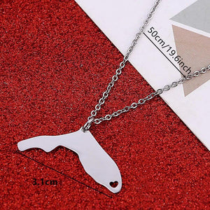 Florida USA Map Necklace