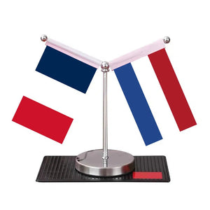 France Belgium Desk Flag - Custom Table Flags (Mini)