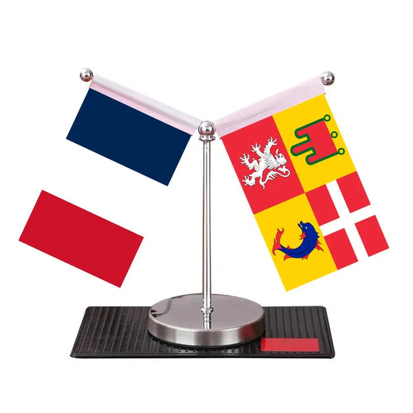France Brittany Desk Flag - Custom Table Flags (Mini)