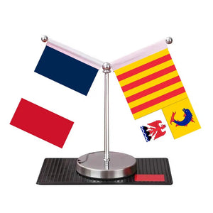 France Brittany Desk Flag - Custom Table Flags (Mini)