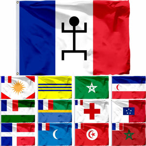 France Colony Flags - French Colonial Flags - 90x150cm(3x5ft) - 60x90cm(2x3ft)