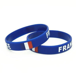 France Flag Bracelet - Silicone Wristband