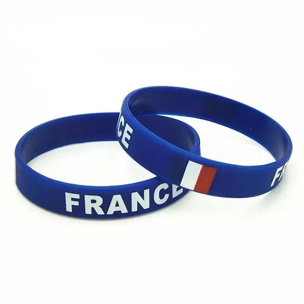 France Flag Bracelet - Silicone Wristband
