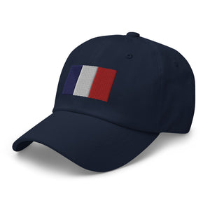 France Flag Cap - Adjustable Embroidered Dad Hat