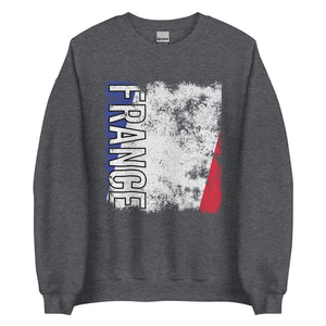 France Flag - Distressed Flag Sweatshirt