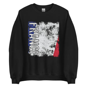 France Flag - Distressed Flag Sweatshirt