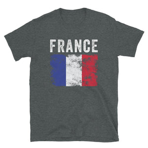 France Flag Distressed - French Flag T-Shirt
