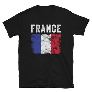 France Flag Distressed - French Flag T-Shirt