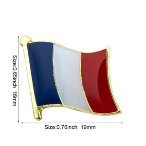 France Flag Lapel Pin - Enamel Pin Flag
