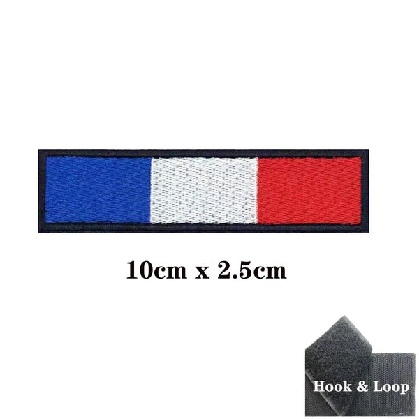 France Flag Patch - Iron On/Hook & Loop Patch