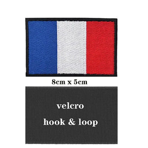 France Flag Patch - Iron On/Hook & Loop Patch