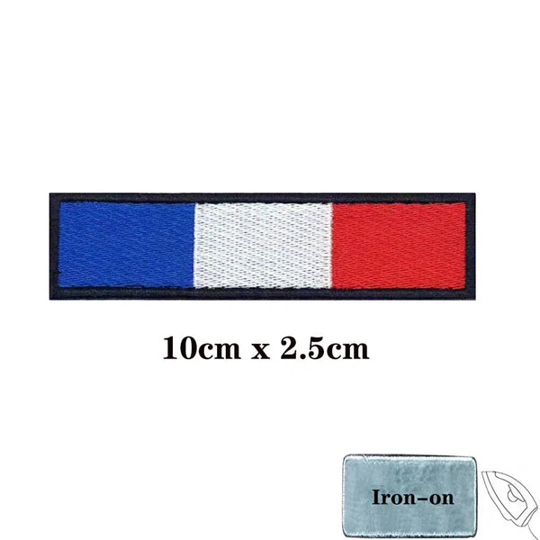 France Flag Patch - Iron On/Hook & Loop Patch