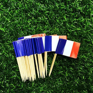 France Flag Toothpicks - Cupcake Toppers (100Pcs)