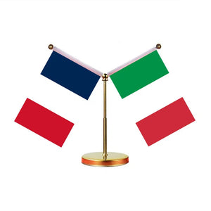 France Greece Desk Flag - Custom Table Flags (Mini)