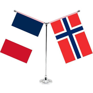 France Iceland Desk Flag - Custom Table Flags (Small)