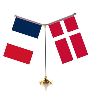France Iceland Desk Flag - Custom Table Flags (Small)
